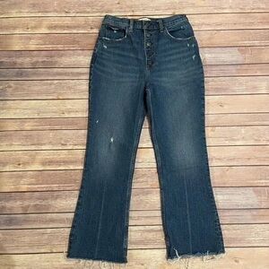 Abercrombie & Fitch High-Rise Dark Blue Button-Fly Women’s Jeans